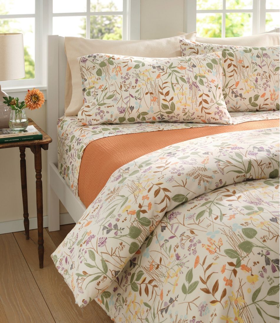 L.L.Bean | Birch Floral Flannel Sheet Collection