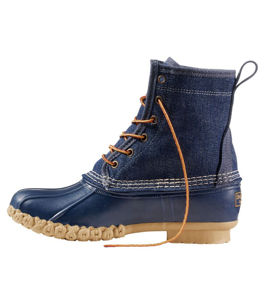 L.L.Bean | Women's Bean Boots, 8" Denim Insulated Flannel-Lined