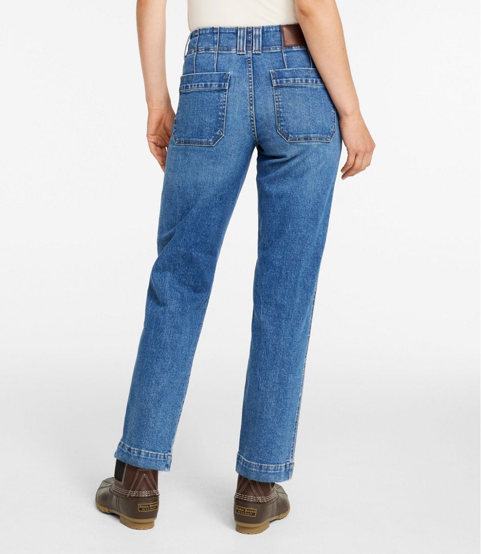 L.L.Bean | Women's 1912 Field Denim Pants, Mid-Rise Ankle Utility