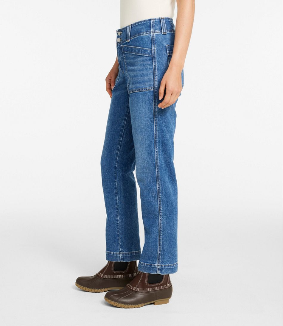 L.L.Bean | Women's 1912 Field Denim Pants, Mid-Rise Ankle Utility