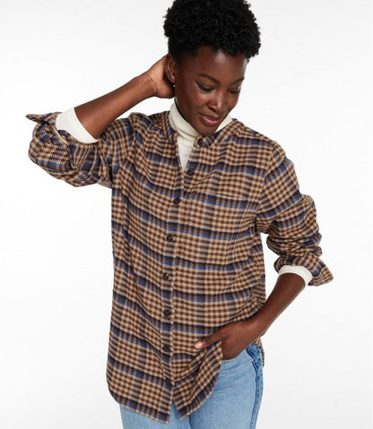 L.L.Bean | Women's Signature 1933 Collarless Chamois Tunic, Plaid