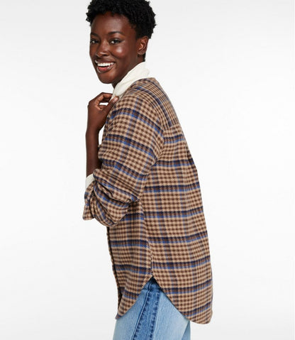 L.L.Bean | Women's Signature 1933 Collarless Chamois Tunic, Plaid