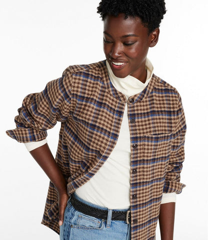 L.L.Bean | Women's Signature 1933 Collarless Chamois Tunic, Plaid