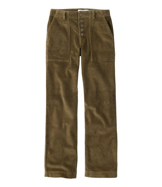 L.L.Bean | Women's Signature Utility Corduroy Pants, Mid-Rise Straight-Leg