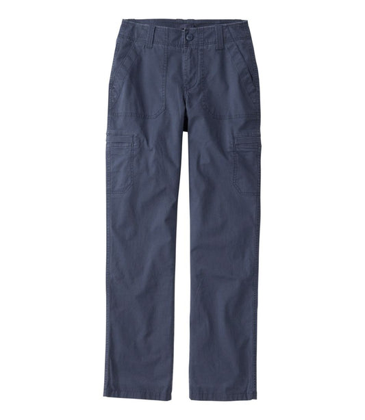 L.L.Bean | Women's 207 Vintage Cotton Canvas Pants, Mid-Rise Straight-Leg Cargo Lined