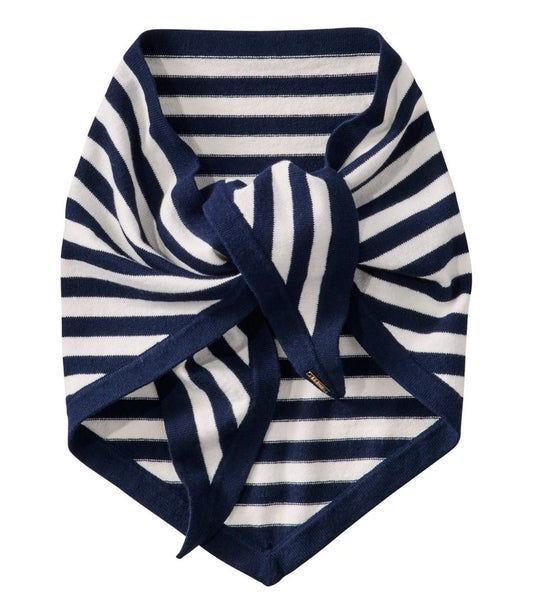 L.L.Bean | Women's Cotton/Cashmere Knit Triangle Scarf, Striped