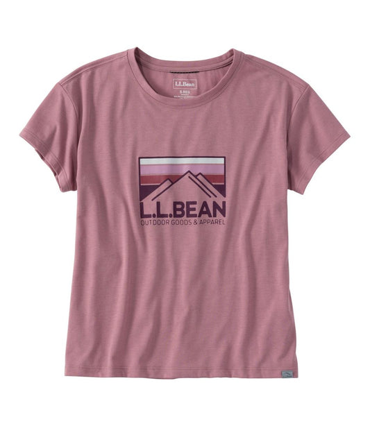 L.L.Bean | Women's Mountainside Crewneck Tee, Short-Sleeve Graphic