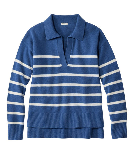 L.L.Bean | Women's Classic Cashmere Sweater, Relaxed Polo
