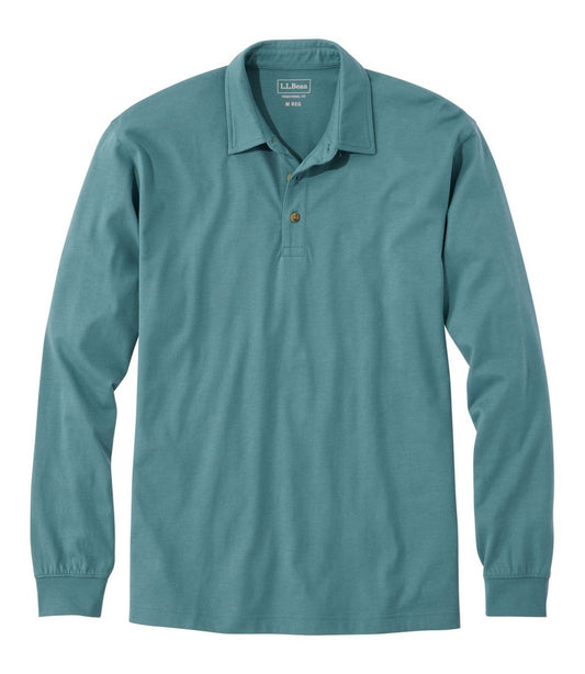 L.L.Bean | Men's Carefree Unshrinkable Polo, Long-Sleeve, Without Pocket