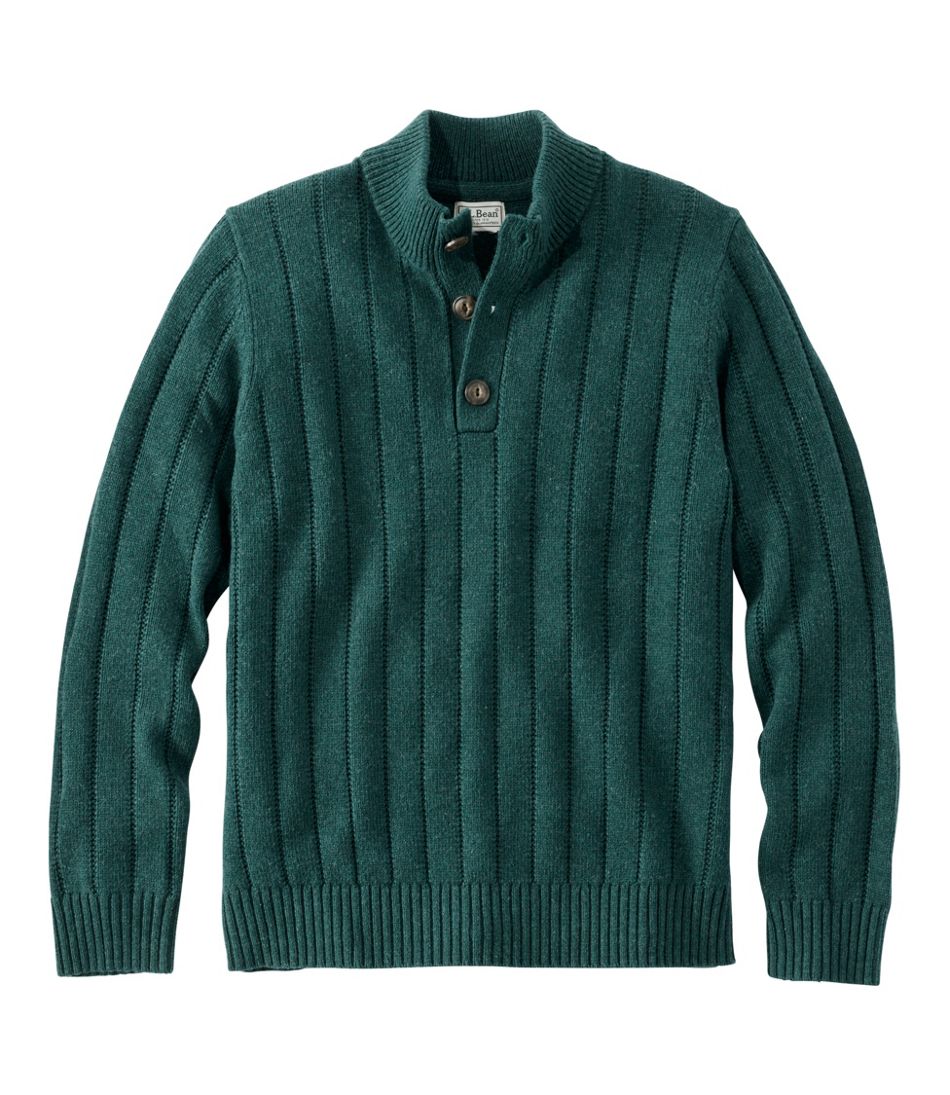 L.L.Bean | Men's Riverton Wool/Cotton Sweater, Mockneck