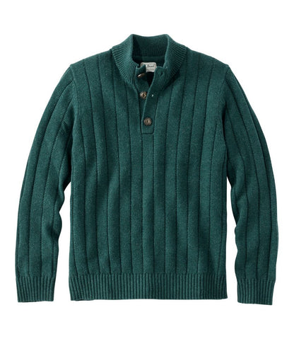 L.L.Bean | Men's Riverton Wool/Cotton Sweater, Mockneck