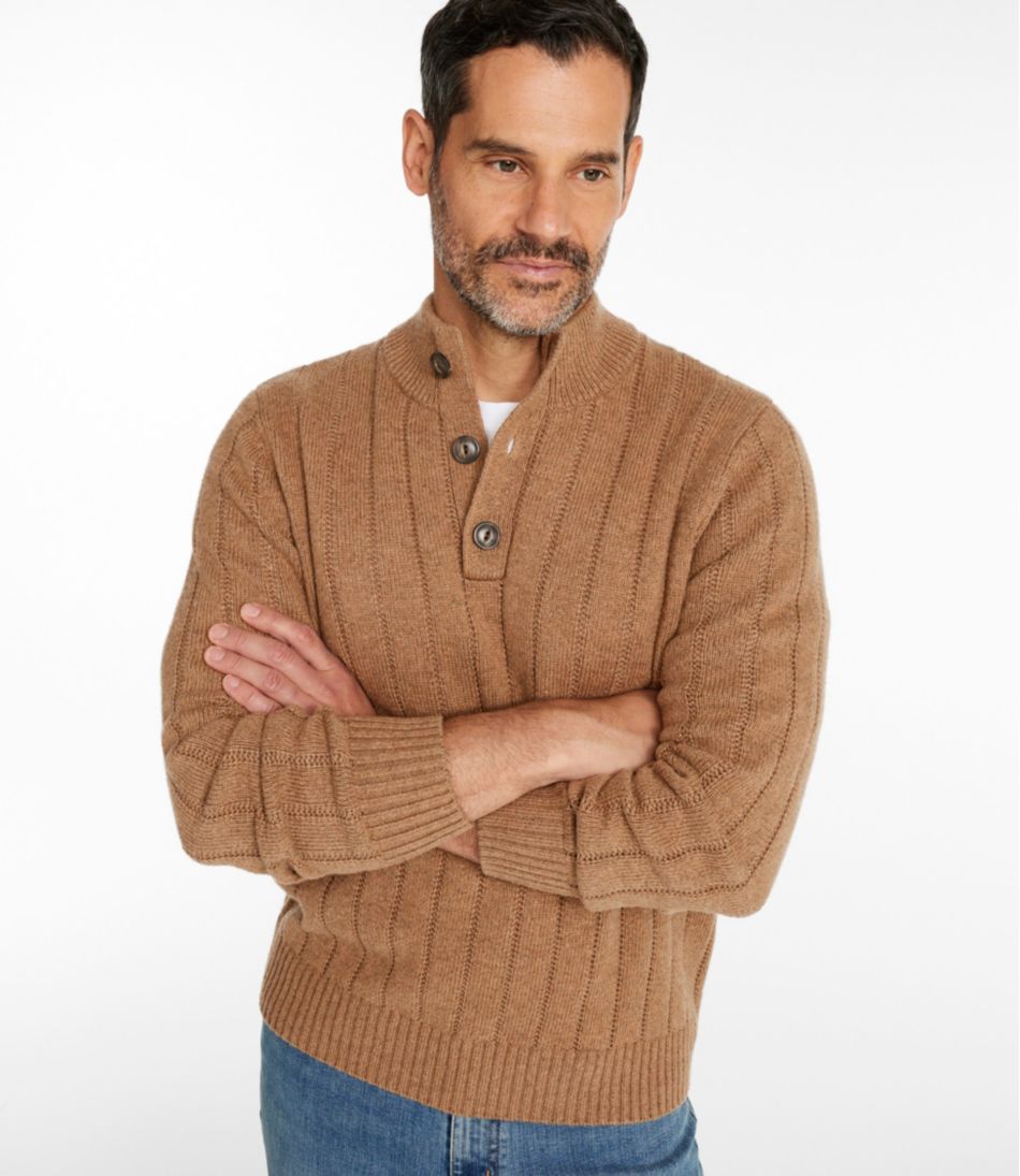 L.L.Bean | Men's Riverton Wool/Cotton Sweater, Mockneck