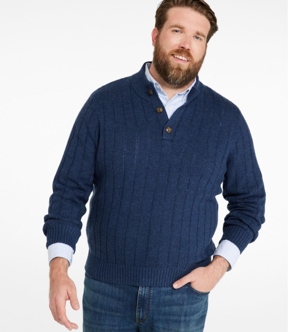 L.L.Bean | Men's Riverton Wool/Cotton Sweater, Mockneck