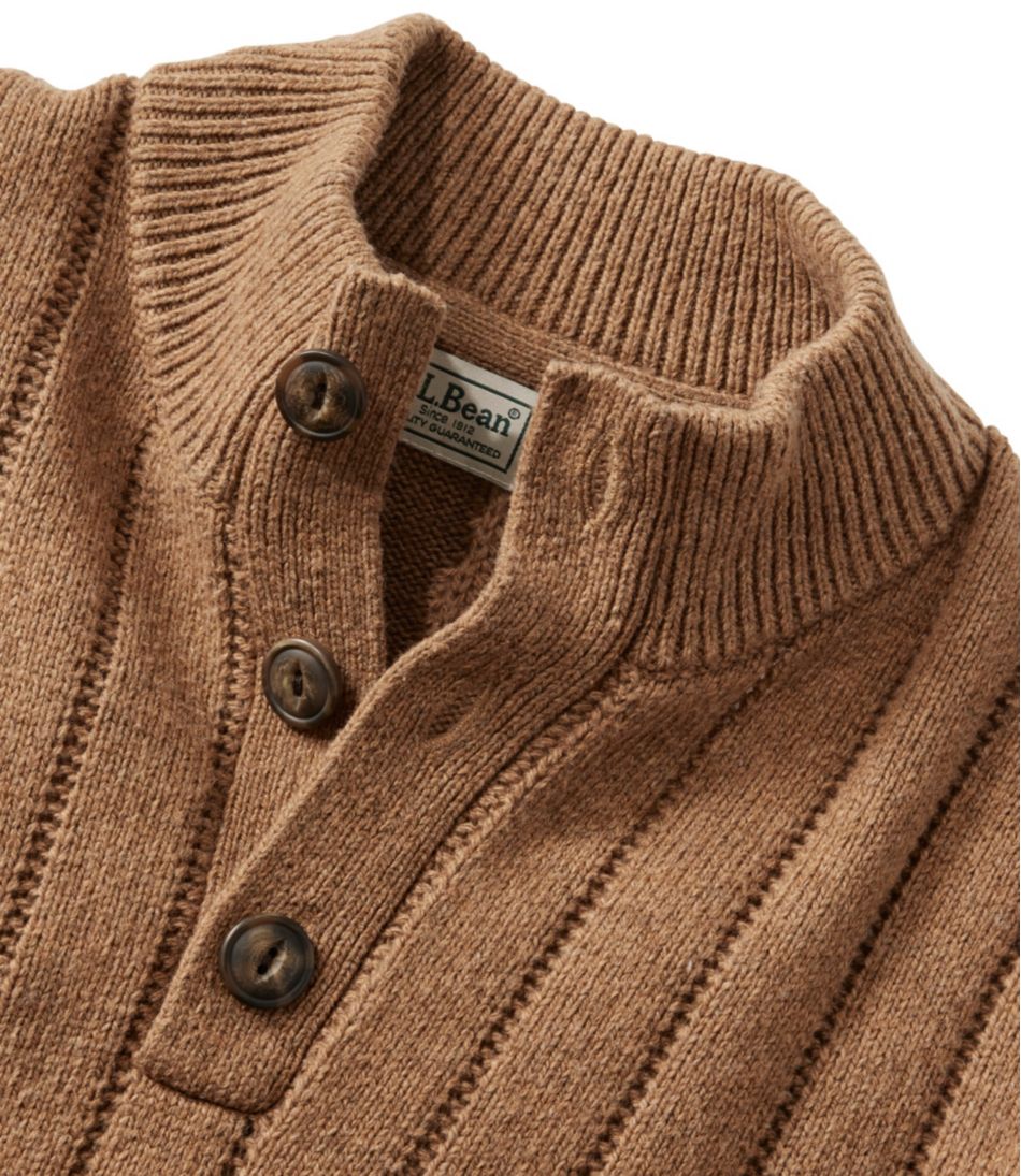 L.L.Bean | Men's Riverton Wool/Cotton Sweater, Mockneck