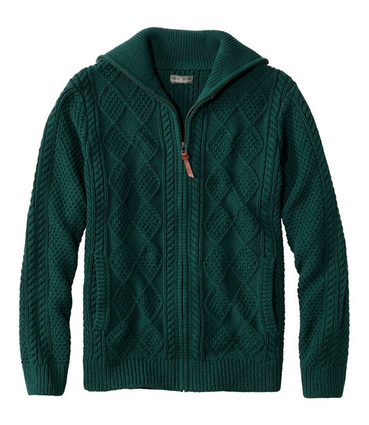 L.L.Bean | Men's Signature Cotton Fisherman Sweater, Full-Zip