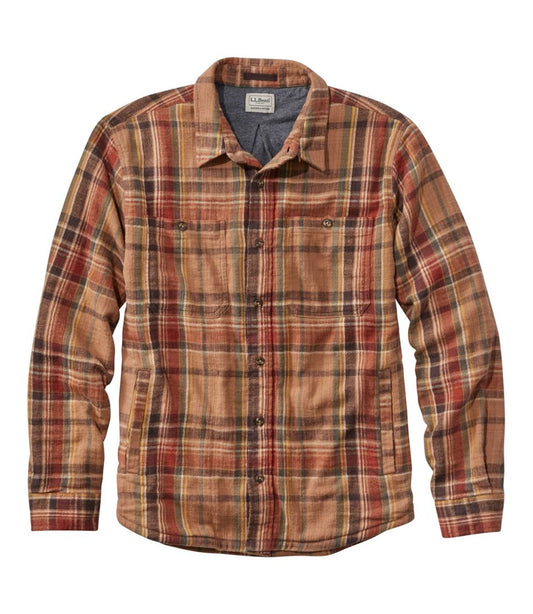 L.L.Bean | Men's 1912 Field Flannel Shirt, Lined, Slightly Fitted Untucked Fit, Plaid