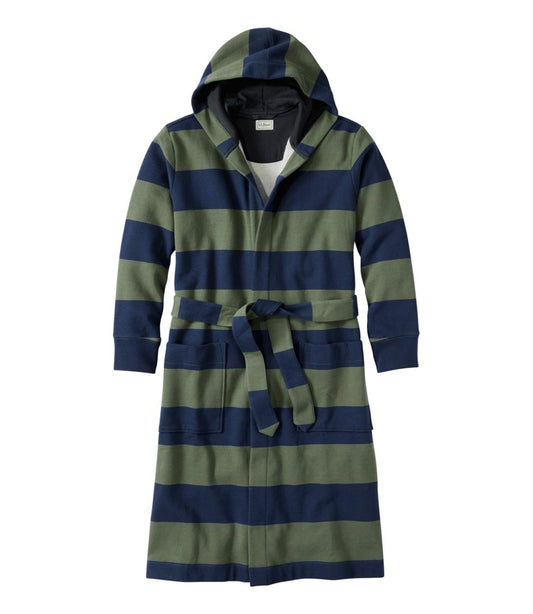 L.L.Bean | Men's Mariner Sweatshirt Robe, Stripe