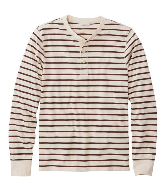L.L.Bean | Men's Signature Northwoods Henley, Long-Sleeve, Stripe
