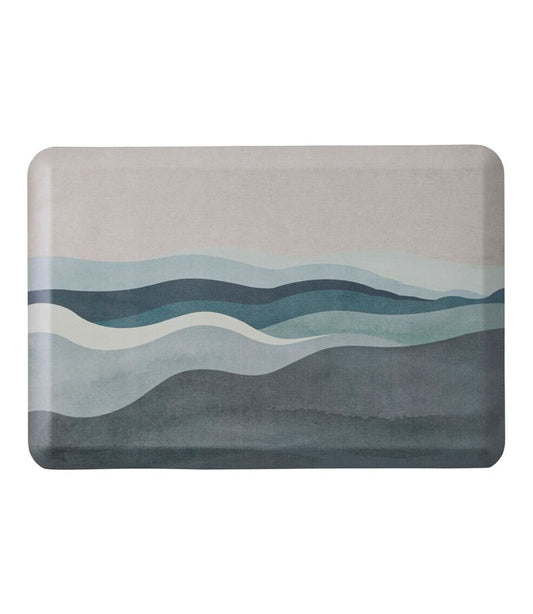 L.L.Bean | Happy Feet Comfort Mat, Watercolor Waves