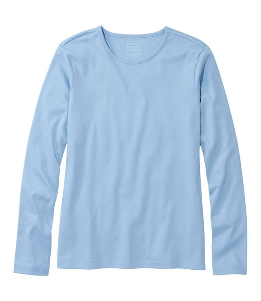 L.L.Bean | Women's Pima Cotton Tee, Long-Sleeve Crewneck