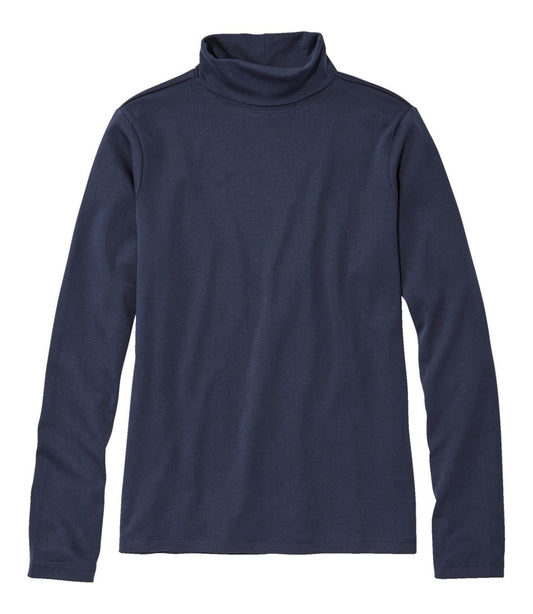 L.L.Bean | Women's Pima Cotton Turtleneck, Long-Sleeve