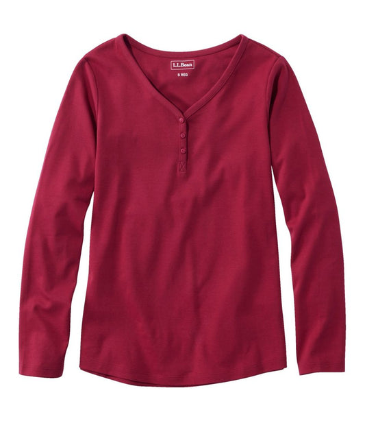 L.L.Bean | Women's L.L.Bean V-Neck Henley, Long-Sleeve