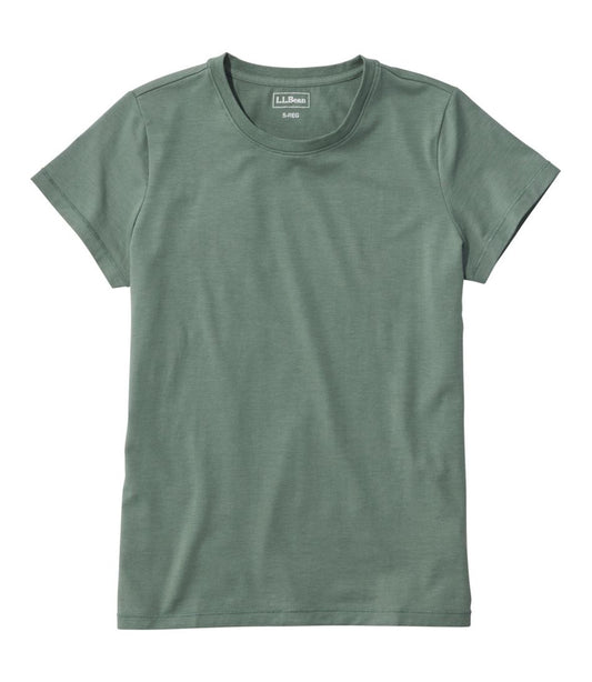 L.L.Bean | Women's Soft Stretch Supima-Blend Tee, Crewneck Short-Sleeve