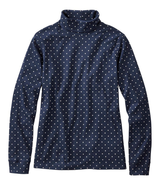 L.L.Bean | Women's L.L.Bean Interlock Turtleneck, Long-Sleeve Allover Print