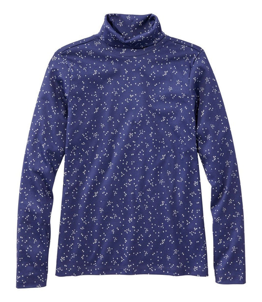 L.L.Bean | Women's Pima Cotton Turtleneck, Long-Sleeve Print
