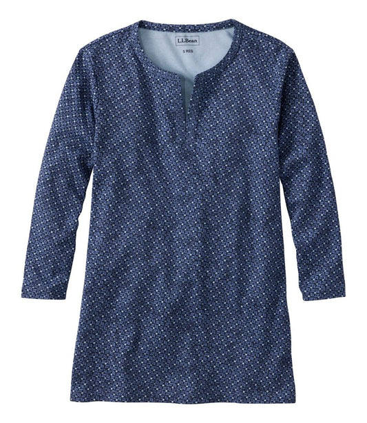 L.L.Bean | Women's L.L.Bean Tee, Three-Quarter-Sleeve Splitneck Tunic Print