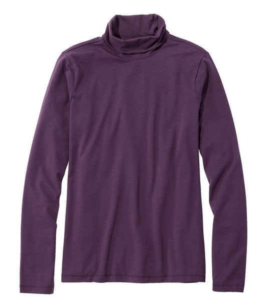 L.L.Bean | Women's Soft Stretch Supima-Blend Tee, Turtleneck
