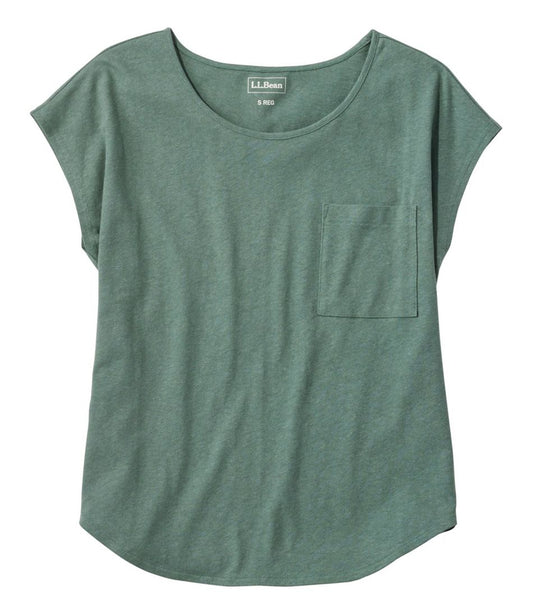 L.L.Bean | Women's Linen/Cotton Tee, Short-Sleeve Scoopneck