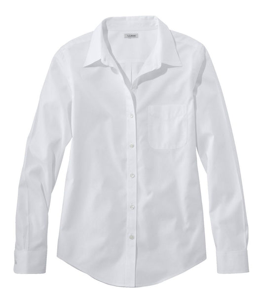L.L.Bean | Women's Wrinkle-Free Pinpoint Oxford Shirt, Long-Sleeve Relaxed Fit