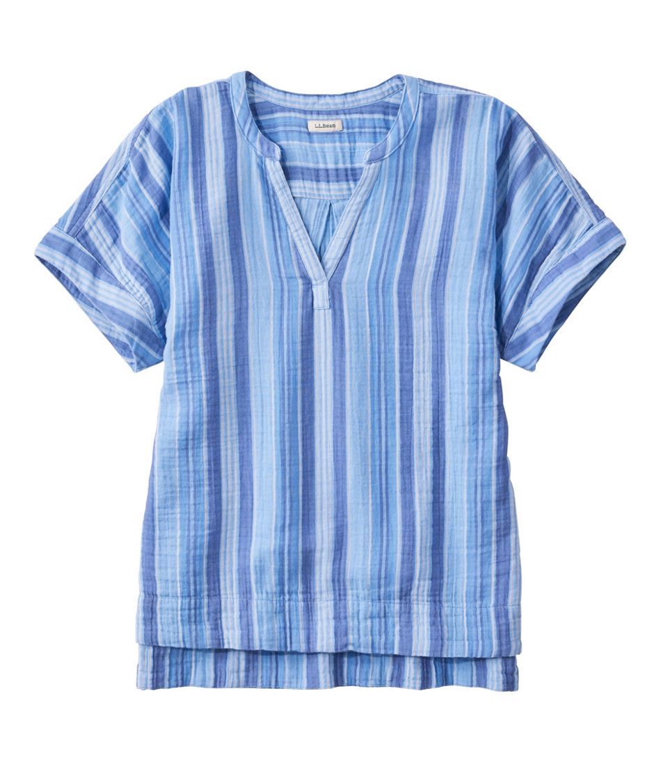 L.L.Bean | Women's Cloud Gauze Shirt, Short-Sleeve