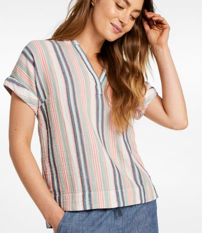 L.L.Bean | Women's Cloud Gauze Shirt, Short-Sleeve