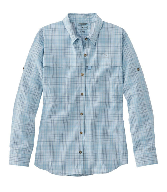 L.L.Bean | Women's Tropicwear Shirt, Plaid Long-Sleeve