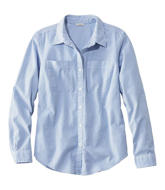 L.L.Bean | Women's Vacationland Seersucker Shirt, Long-Sleeve