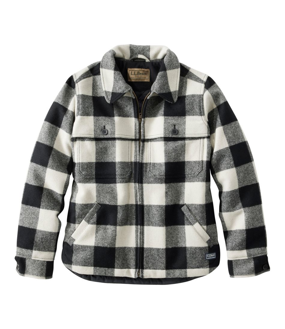 L.L.Bean | Women's Maine Guide Zip Front Jac-Shirt with Primaloft, Plaid