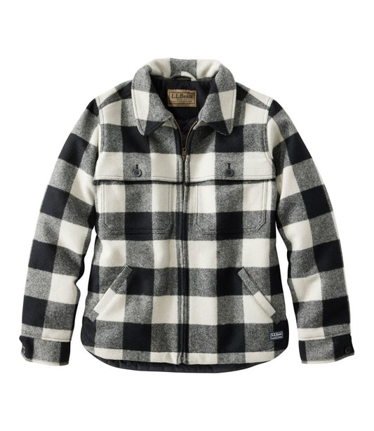 L.L.Bean | Women's Maine Guide Zip Front Jac-Shirt with Primaloft, Plaid