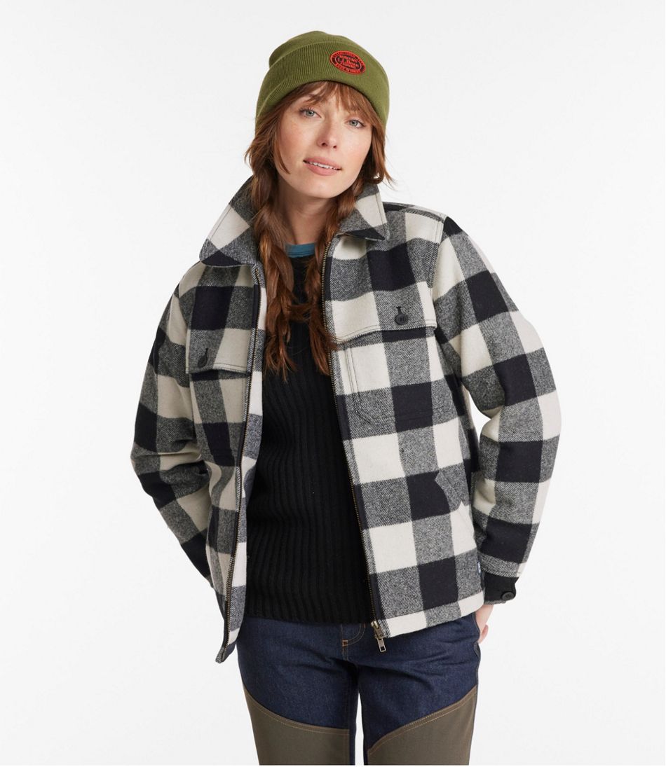 L.L.Bean | Women's Maine Guide Zip Front Jac-Shirt with Primaloft, Plaid