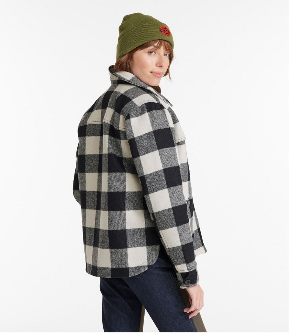 L.L.Bean | Women's Maine Guide Zip Front Jac-Shirt with Primaloft, Plaid