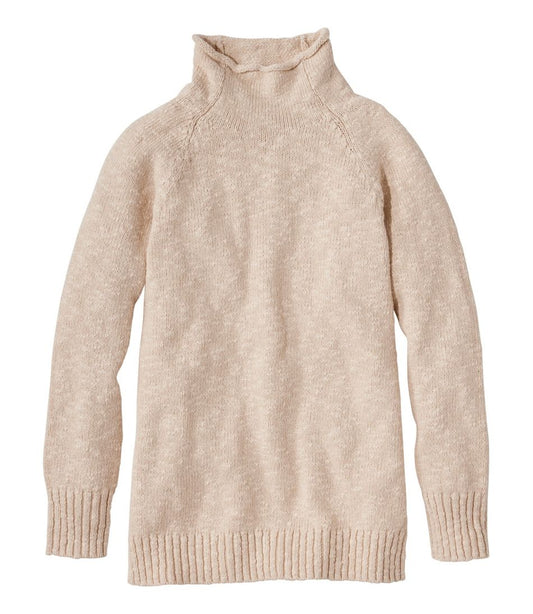 L.L.Bean | Women's Cotton Ragg Sweater, Funnelneck Pullover
