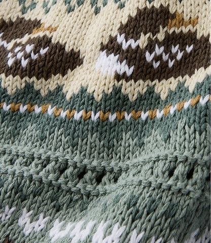 L.L.Bean | Women's Signature Cotton Fisherman Sweater, Short Cardigan Fair Isle
