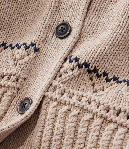L.L.Bean | Women's Signature Cotton Fisherman Sweater, Short Cardigan Fair Isle