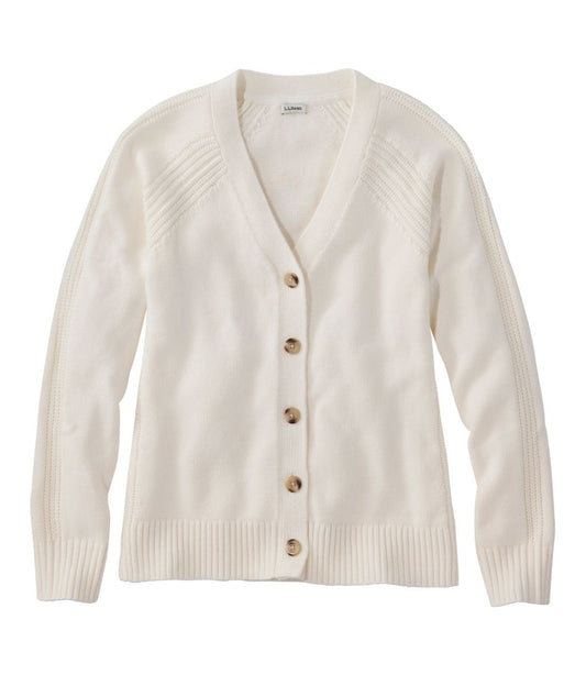 L.L.Bean | Women's Mariner Shaker Sweater, V-Neck Cardigan