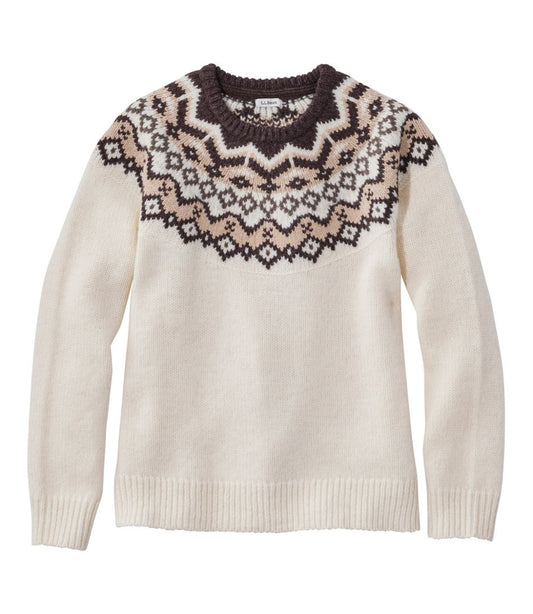 L.L.Bean | Women's Bean's Classic Ragg Wool Sweater, Crewneck Fair Isle