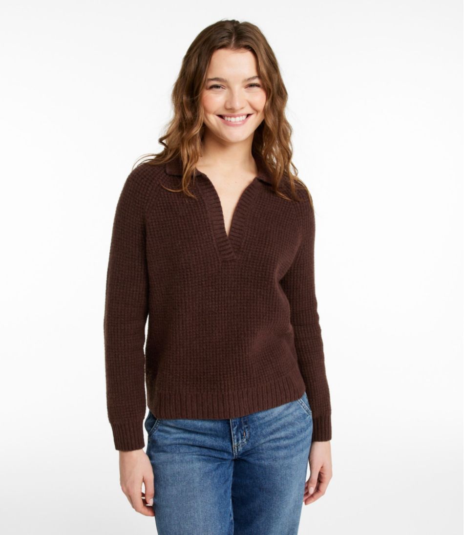 L.L.Bean | Women's SuperSoft Waffle Sweater, Polo