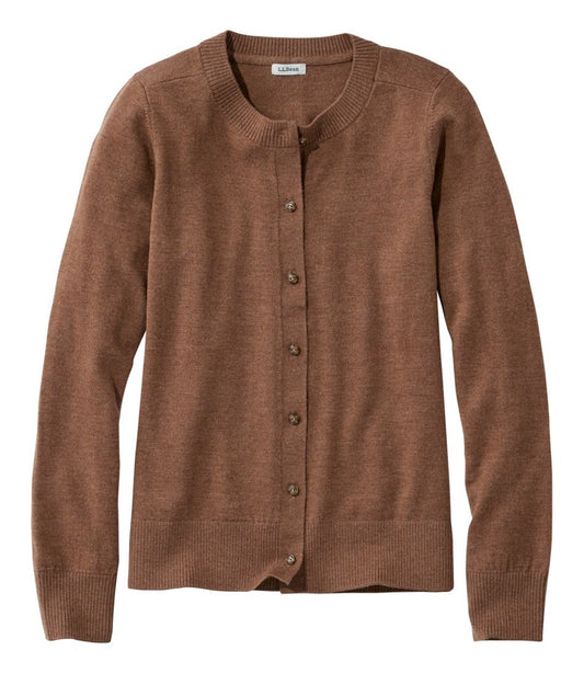 L.L.Bean | Women's Essential Merino Wool Sweater, Cardigan
