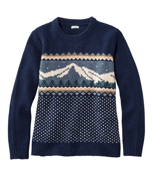L.L.Bean | Women's Bean's Classic Ragg Wool Crewneck Intarsia Sweater