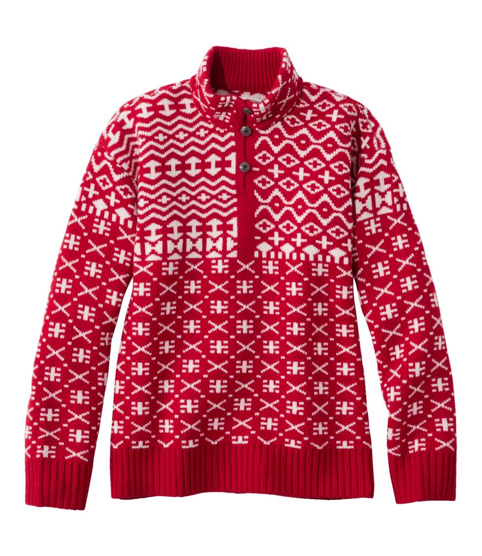L.L.Bean | Women's Signature Kingfield Merino Wool Sweater, Fair Isle